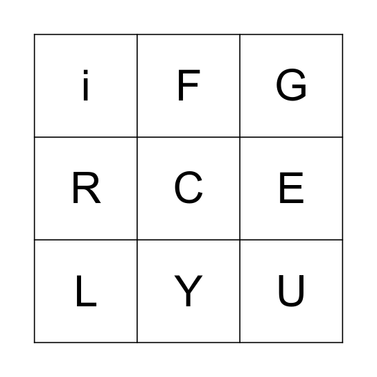Letter Sounds Bingo Card