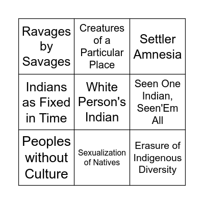 Settler Fantasy Bingo Card