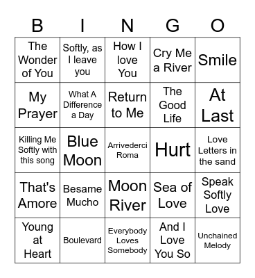 Valentines Bingo 2 Bingo Card