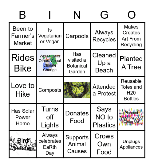 Save The World Human Bingo Card