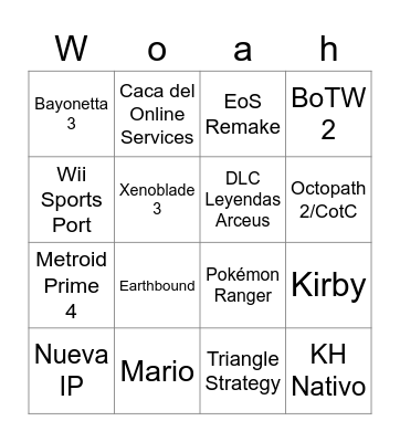 Kirian (9/2/2022) Bingo Card