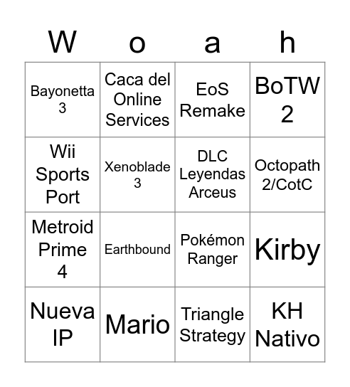 Kirian (9/2/2022) Bingo Card