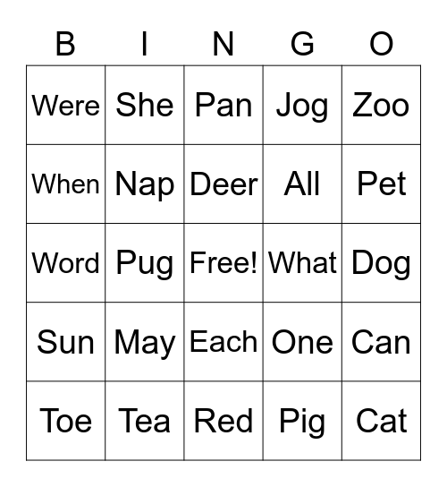 Bingo Card