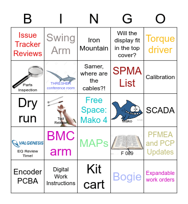 MAKO 4 BINGO Card