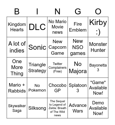 Direct Bingo Card