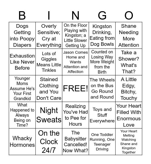 WHAT HOLLY CAN EXPECT GOING FORWARD Bingo Card