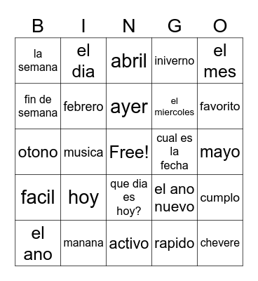 Bingo Card