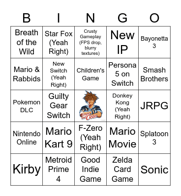 Nintendo Direct 2/9/2022 Bingo Card