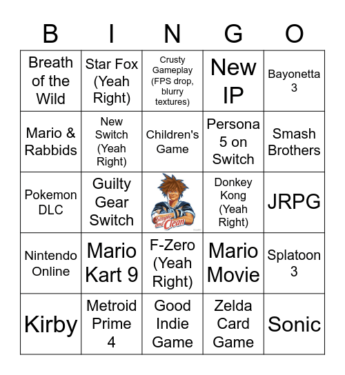 Nintendo Direct 2/9/2022 Bingo Card