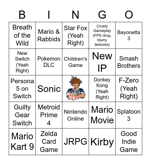 Nintendo Direct 2/9/2022 Bingo Card