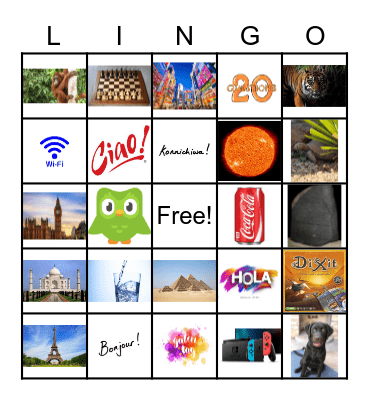 World Language Lingo Bingo Card