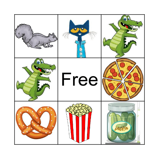 PETE THE CAT BINGO Card