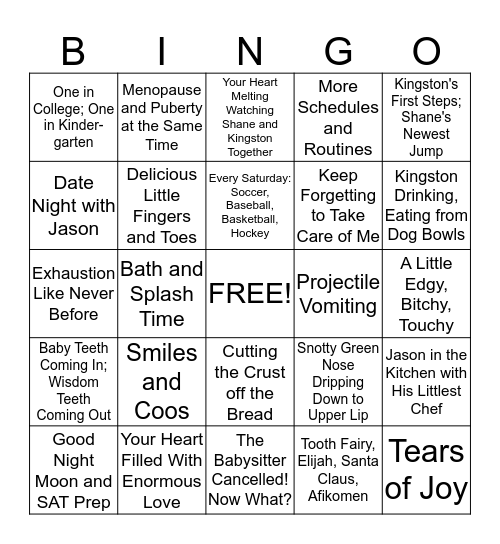 WHAT HOLLY CAN EXPECT Bingo Card