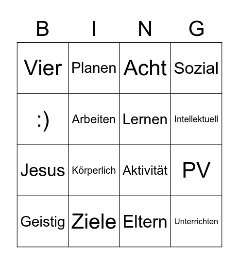 BINGO Card