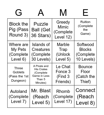 Chromebook Game Bingo 2/8/22 Bingo Card
