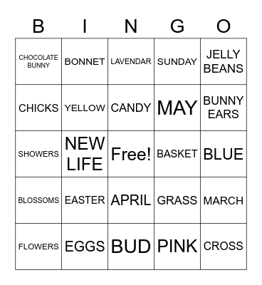 SPRING Bingo Card