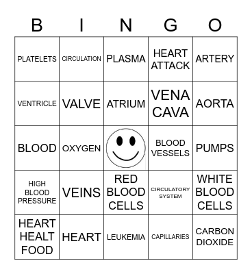 CIRCULATORY STSYEM 2 Bingo Card