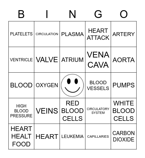 CIRCULATORY STSYEM 2 Bingo Card