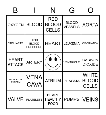 CIRCULATORY SYSTEM 3 Bingo Card