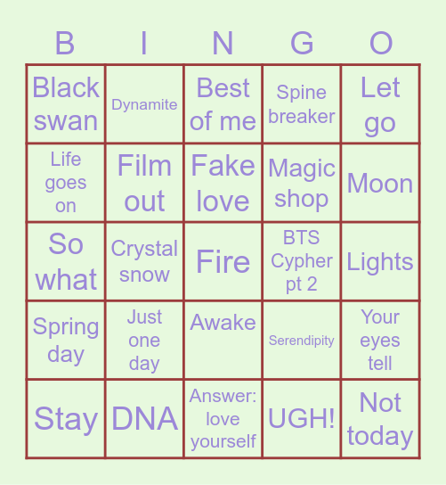 @Yoonie_gstD93 Bingo Card