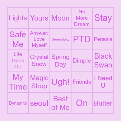 @rafaisamess Bingo Card