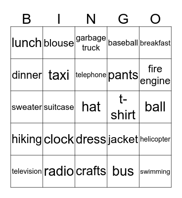 Camp Can-Do Bingo Card