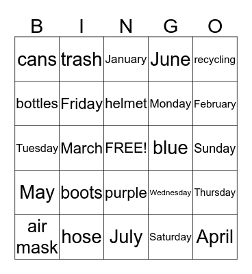 Camp Can-Do Bingo Card