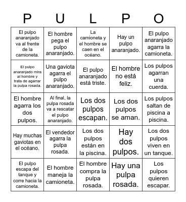 OKTAPODI LOTERIA Bingo Card
