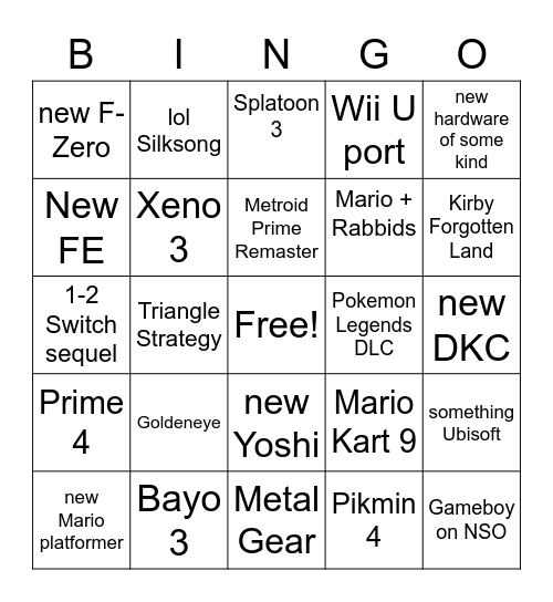 Direct Bingo Card