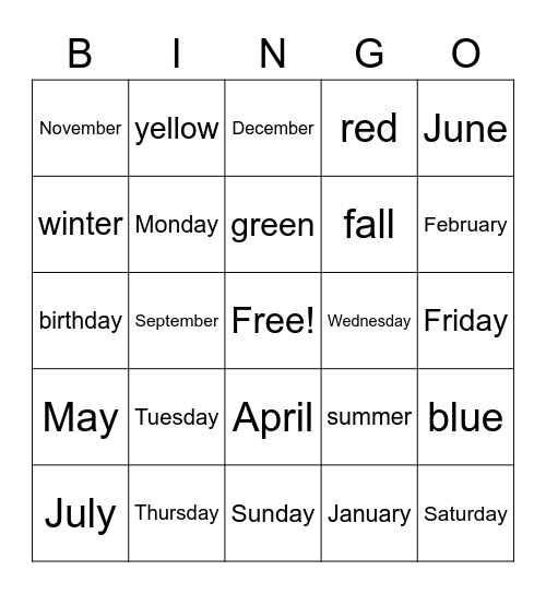 FTK Bingo Card