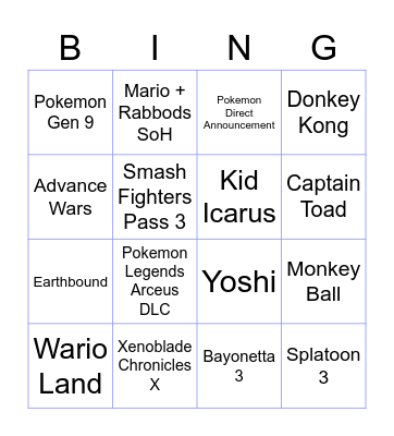 Mailow Bingo Card