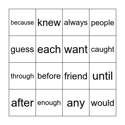 Bingo Card