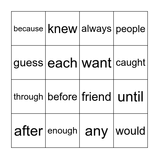 Bingo Card