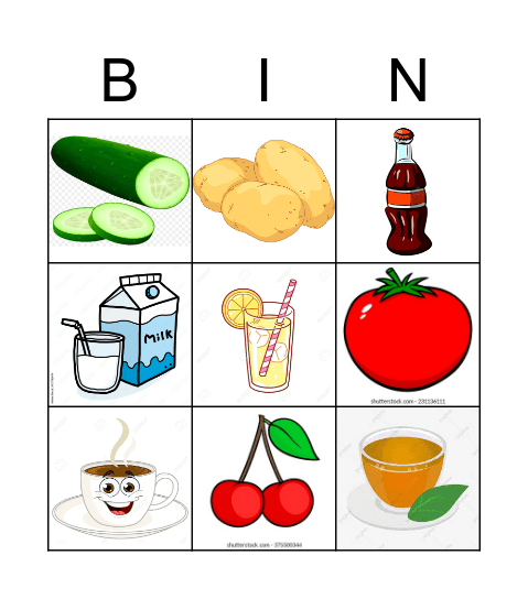 BINGO FOOD Bingo Card