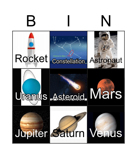 Space New Bingo Card