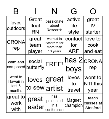 B2 SLC Bingo Card