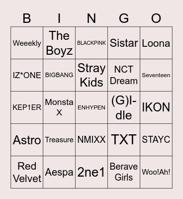 Jihanieo's Bingbing! Bingo Card