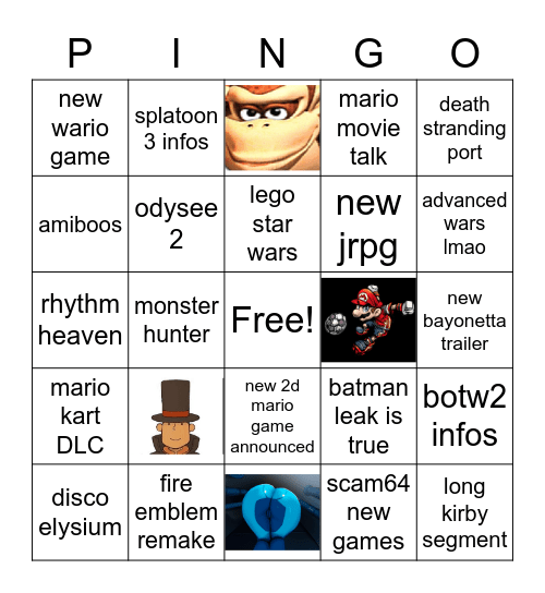 Switch Disappointment 🅿ingo Bingo Card