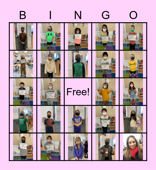 We love 4th grade Bingo Card