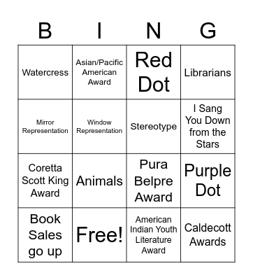 Book Awards Bingo Card
