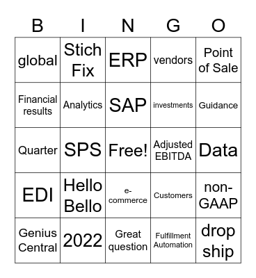EC2021 Bingo Card
