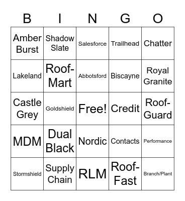 IKO TEAM BINGO February 9th Bingo Card