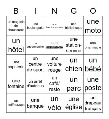 En Ville Bingo Card