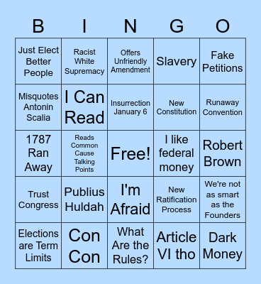 COS Opponent BINGO Card