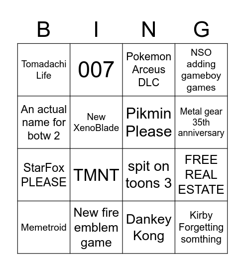 YEET DIRECTLY IN MY MOUTH Bingo Card