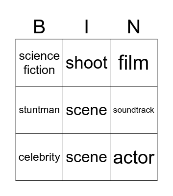 Movies & More! Bingo Card