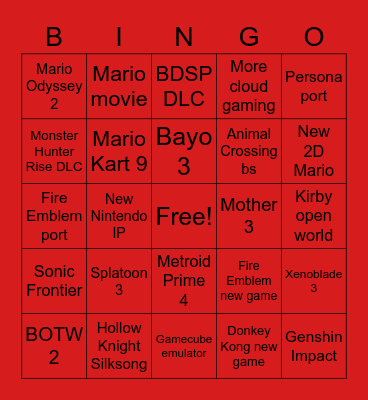 Direct Bingo Card