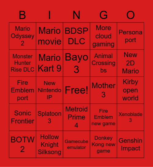 Direct Bingo Card