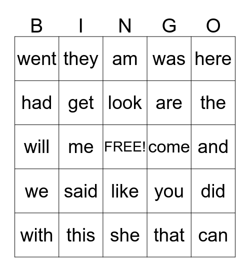 Kindergarten Summer Bingo Card