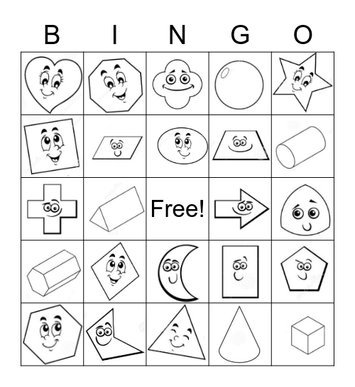 Shapes Bingo Card